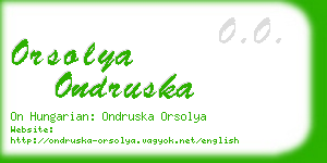 orsolya ondruska business card